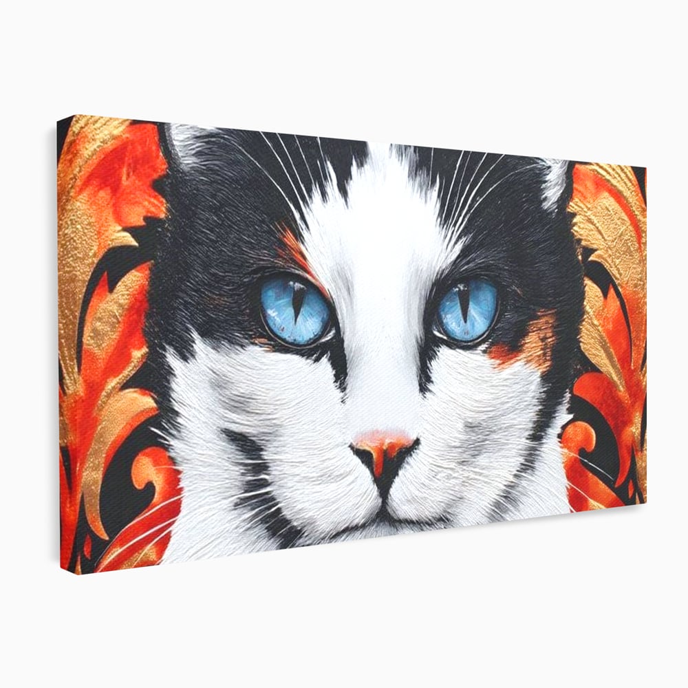 Tablou canvas cu tablou canvas cu ochi de pisica, fara rama, pe sasiu de lemn